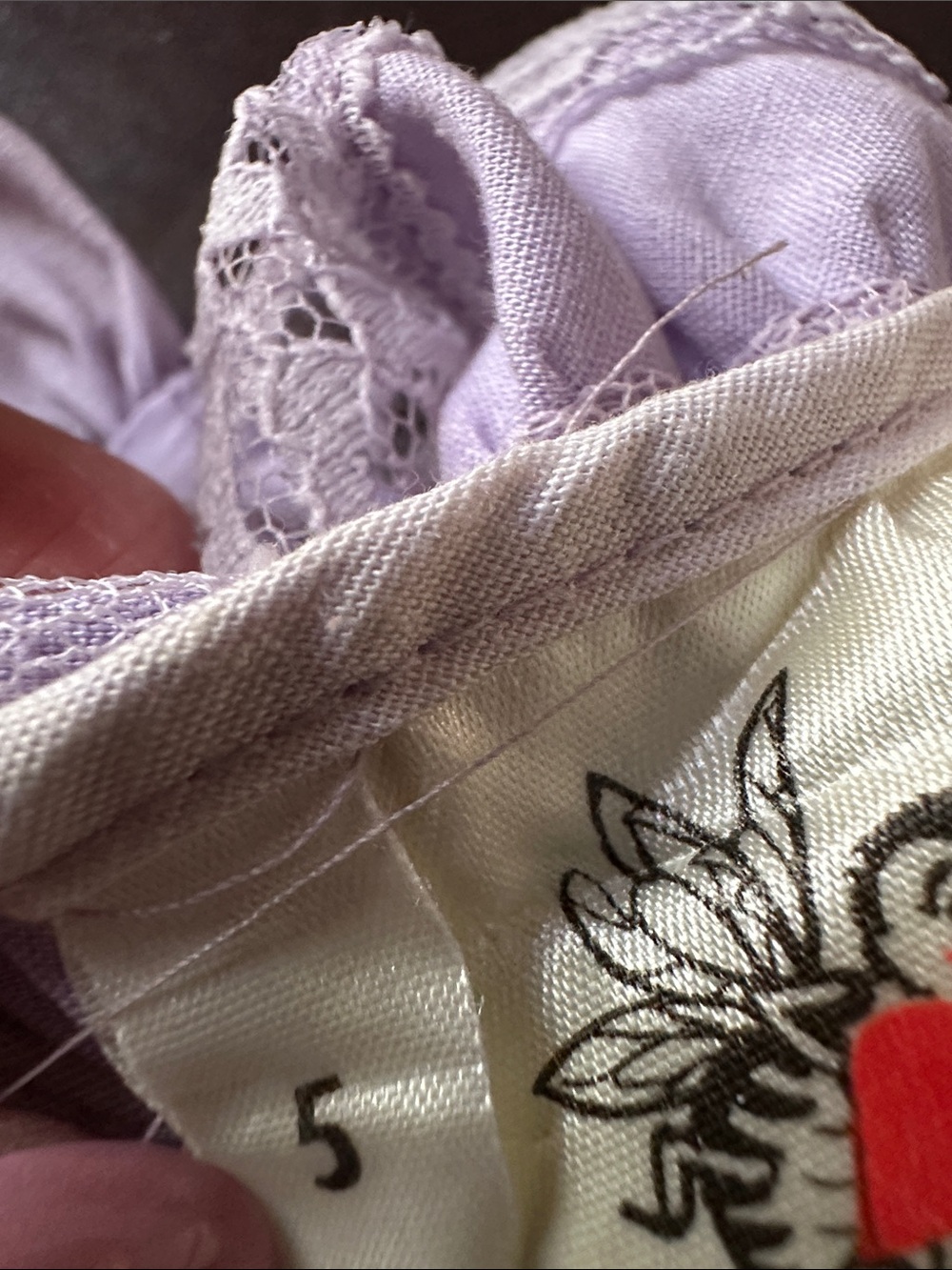 Girls' Lavender Lace Ruffled Dress - Picture 8 of 9